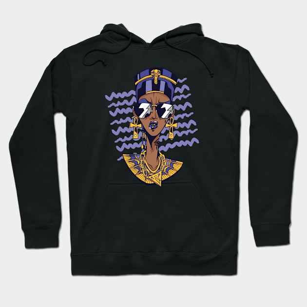 Awesome Modern Nefertiti Illustration Hoodie by SLAG_Creative